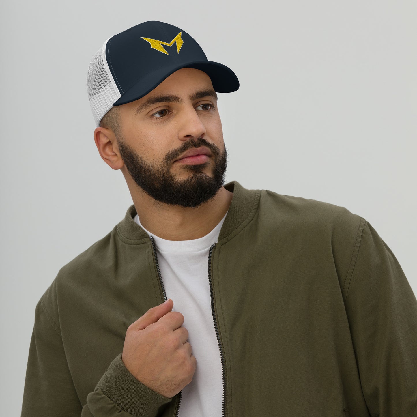 Michigan Navy M Trucker Hat